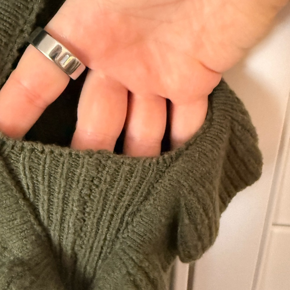 a new day Off-the-Shoulder Ruffle Sweater - Olive - Picture 6 of 7